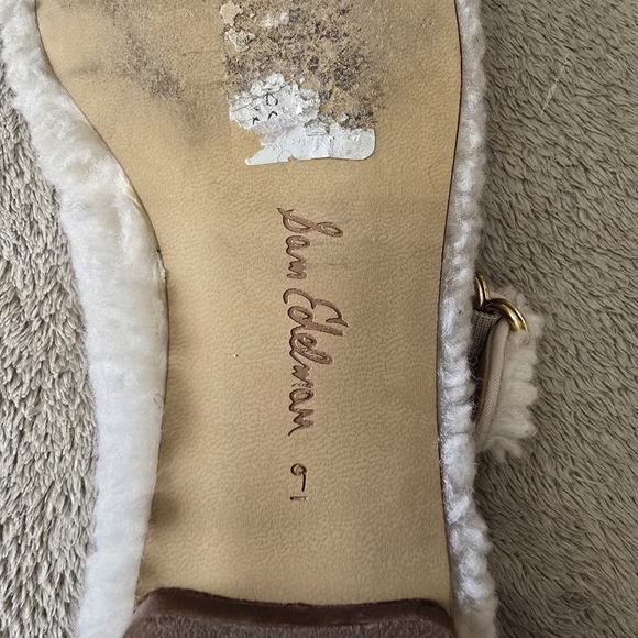 Sam Edelman Michaela Mary Jane Sherpa Flats Nature Mist Size 9 - Picture 11 of 12